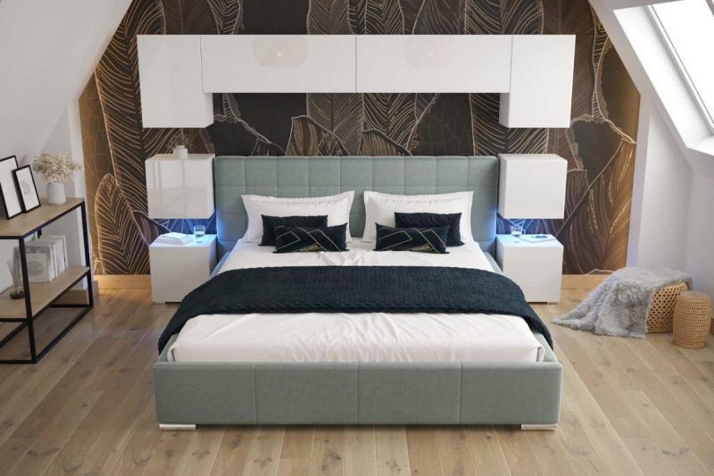 ROYAL24_MARKT Schlafzimmer-Set - Bett mit Panama Schränken, (Komplett Set, 9-St., Panama 13), Unverwechselbar, das Ihren guten Geschmack widerspiegelt. von ROYAL24_MARKT