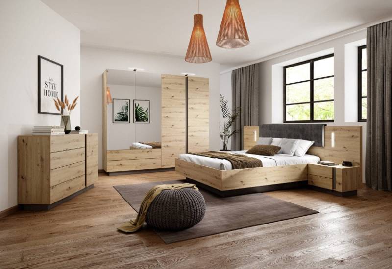 ROYAL24_MARKT Schlafzimmer-Set - Neue und schöne Trends und Designs, (Komplett Set, 6-St., BASIC), Frische Linien - Stilvolle Lichteffekte - Hochwertig. von ROYAL24_MARKT