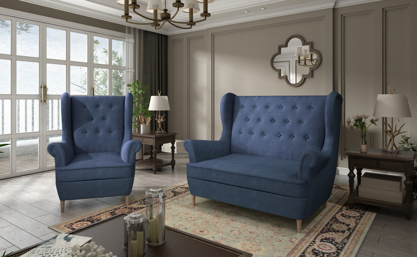 ROYAL24_MARKT Sofa - Stilvolle Entspannung für moderne Wohnwelten, Komplett Set 2 Teile, Elegante Möbel für stilvolles Wohnen. von ROYAL24_MARKT