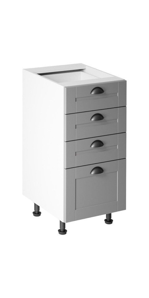 ROYAL24_MARKT Unterschrank - Clever organisiert für Ihre Küchenutensilien (Küche Unterschrank, 1-St., Linea D40S4) Edles Design - Top Material - Hochwertig. von ROYAL24_MARKT