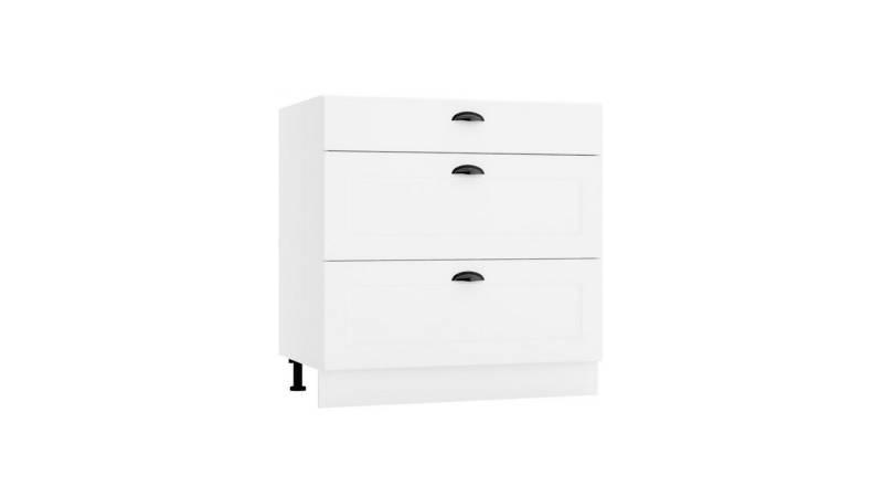ROYAL24_MARKT Unterschrank - D80S3 (S1500/15) - ADELE - 3 Schubladen für Organisation (Küchen Unterschrank, 1-St., Premium - ADELE) Zeitlos - Exklusiv - Top Qualität von ROYAL24_MARKT
