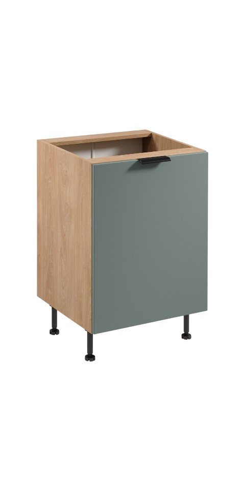 ROYAL24_MARKT Unterschrank - Der ideale Helfer für Ihre Küchenordnung. (Küche Unterschrank, 1-St., Premium - Sorento Grün Sonoma Eiche - D60 P/L) Edles Design - Top Material - Hochwertig. von ROYAL24_MARKT