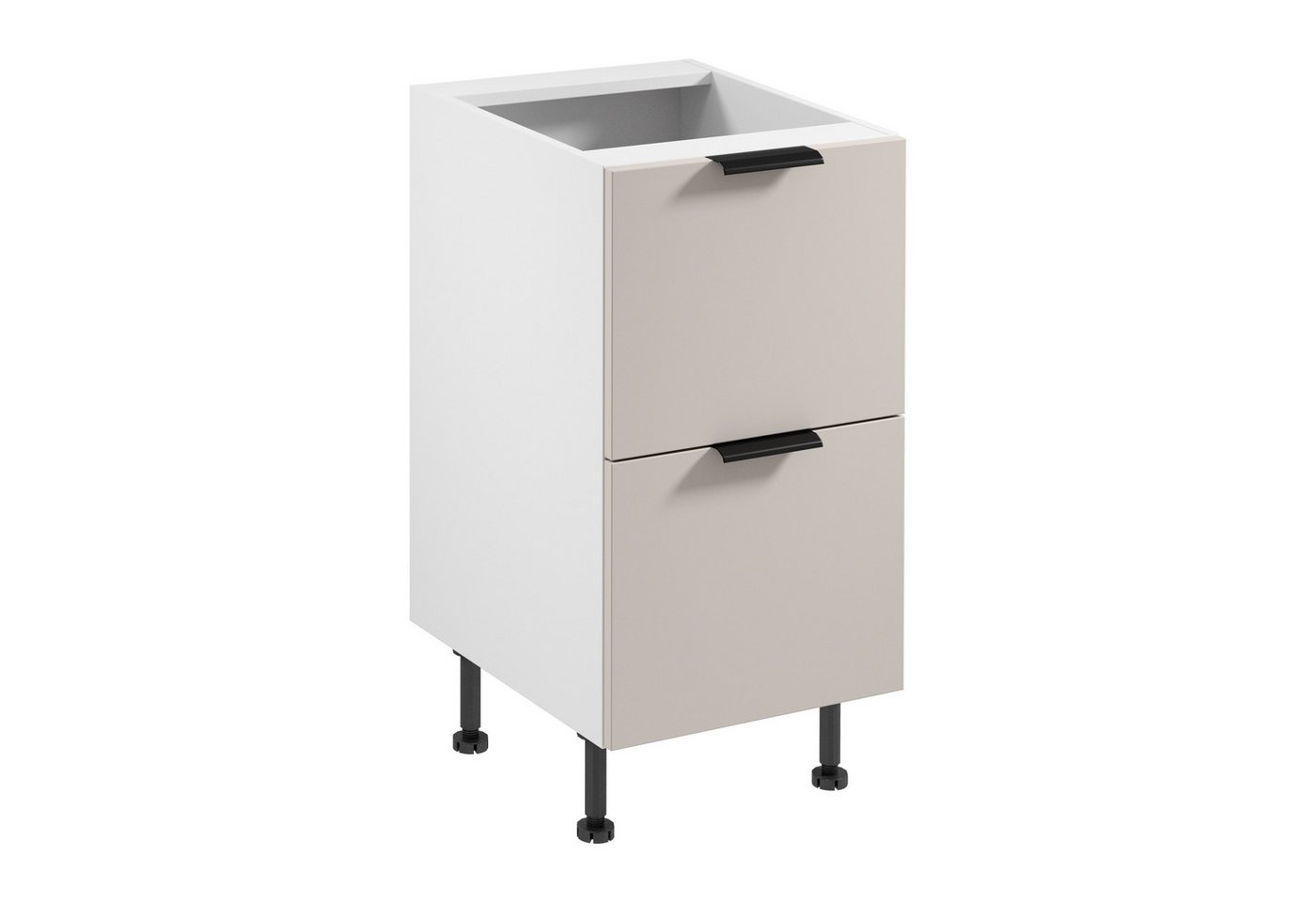 ROYAL24_MARKT Unterschrank - Funktionalität trifft modernes Design. (Küche Unterschrank, 1-St., Sorento Weiß Beige - D45S2 AX) Beste Güte - Innovativ - Modern. von ROYAL24_MARKT