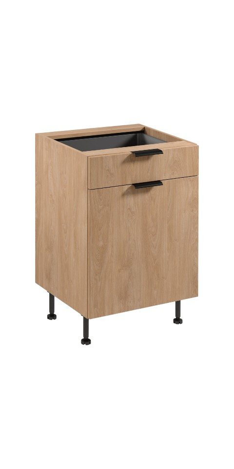 ROYAL24_MARKT Unterschrank - Moderne Ästhetik für eine stilvolle Küche. (Küche Unterschrank, 1-St., Premium - Sorento - D60S1 P/L AX) Edle Materialien - Stilvolles Design - Hohe Qualität. von ROYAL24_MARKT