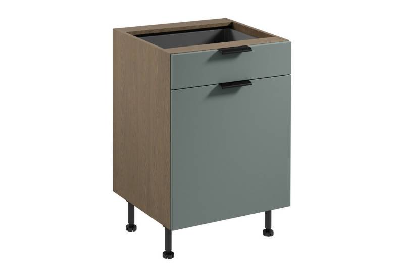 ROYAL24_MARKT Unterschrank - Ordnung und Design in perfekter Harmonie. (Küche Unterschrank, 1-St., Premium - Sorento Grün - D60S1 P/L AX) Premium - Modern - Exzellent. von ROYAL24_MARKT