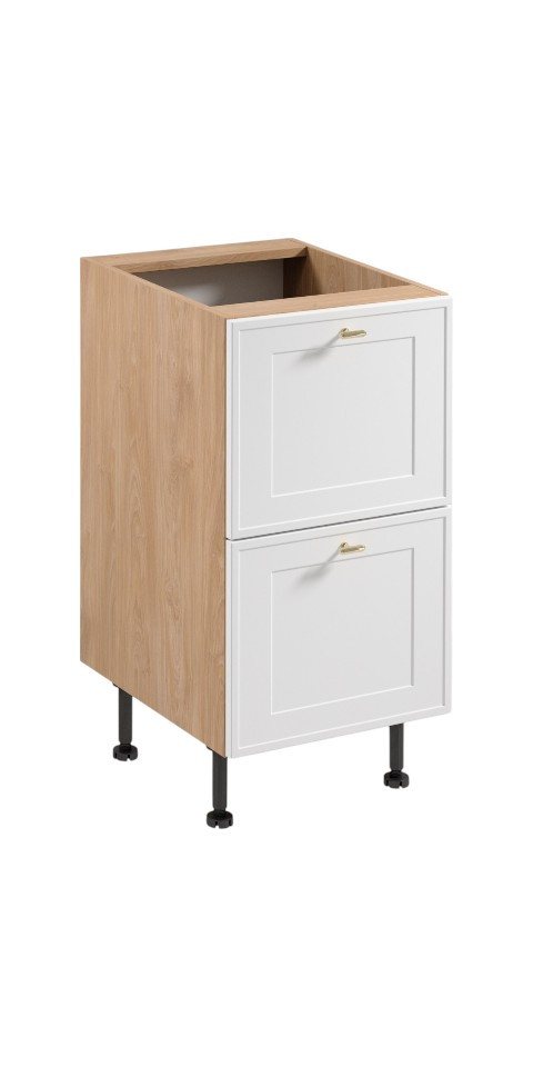 ROYAL24_MARKT Unterschrank - Passendes Design für Ihre Küchengeräte (Küche Unterschrank, 1-St., Premium -Sorento Weiß Sonoma Eiche - D45S2 AX) Luxus – Modern – Präzise. von ROYAL24_MARKT