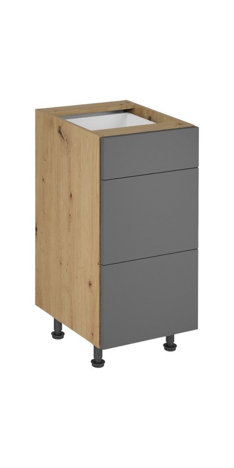 ROYAL24_MARKT Unterschrank - Platzsparende Schranklösung für Ihre Küche (Unterschrank, 1-St., Langen -D40S3) Edles Material - Zeitlos - Elegant. von ROYAL24_MARKT