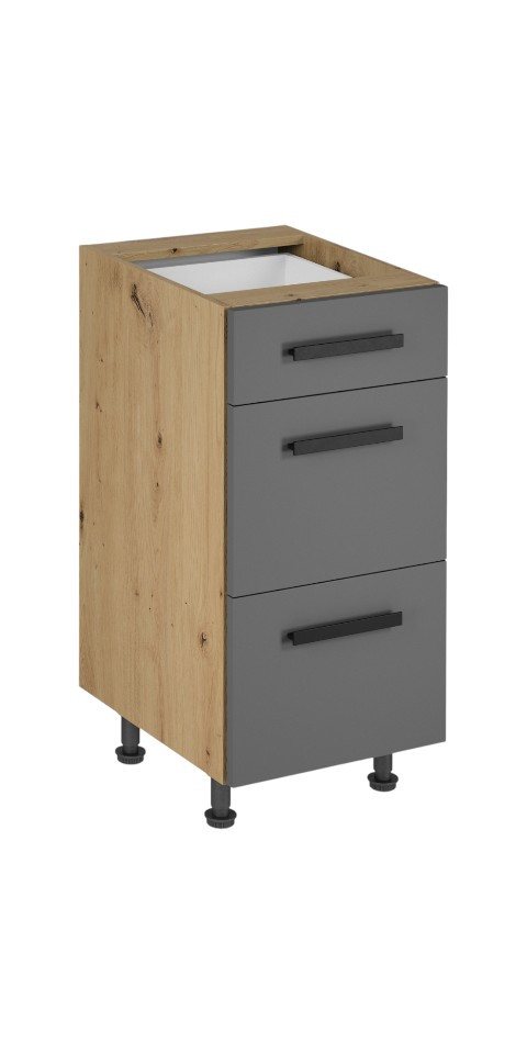 ROYAL24_MARKT Unterschrank - Platzsparende Schranklösung für Ihre Küche (Unterschrank, 1-St., Langen -D40S3) Edles Material - Zeitlos - Elegant. von ROYAL24_MARKT