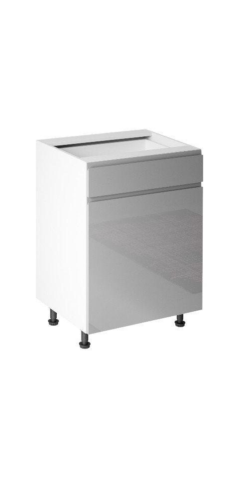 ROYAL24_MARKT Unterschrank - Praktisches und unverwechselbares Design für Ihre Küche (Unterschrank, 1-St., Aspen - D60S1) Top Materialien - Zeitloser Stil - Beste Verarbeitung. von ROYAL24_MARKT