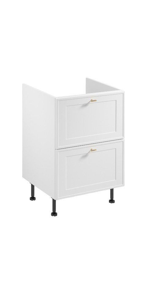 ROYAL24_MARKT Unterschrank - Schlichtes Design, das nie aus der Mode kommt. (Küche Unterschrank, 1-St., Premium - Sorento Weiß - D60IN AX) Premium - Modern - Exzellent von ROYAL24_MARKT