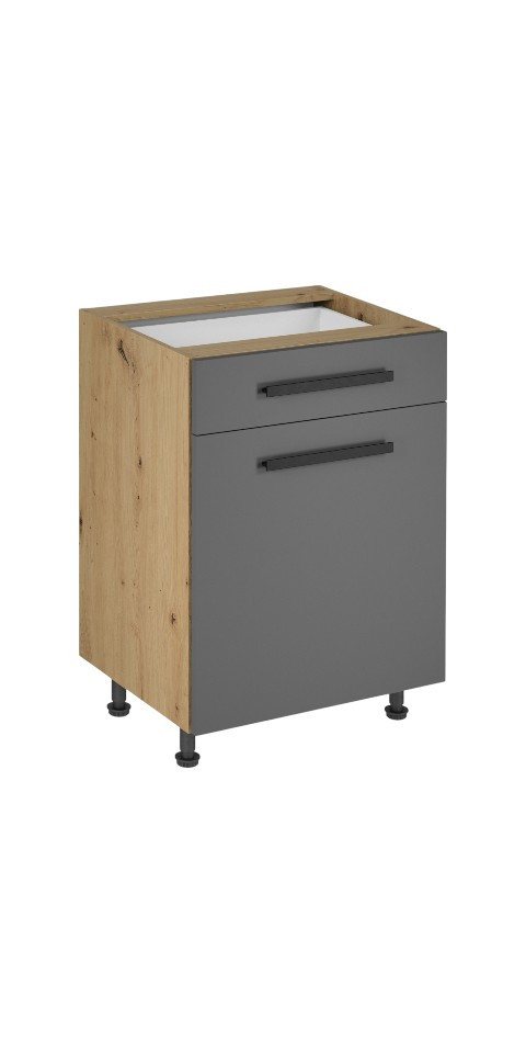 ROYAL24_MARKT Unterschrank - Vielseitiger Unterschrank für Ihre Küche (Unterschrank, 1-St., Langen -D60S1) Edle Materialien - Stilvolles Design - Hohe Qualität. von ROYAL24_MARKT