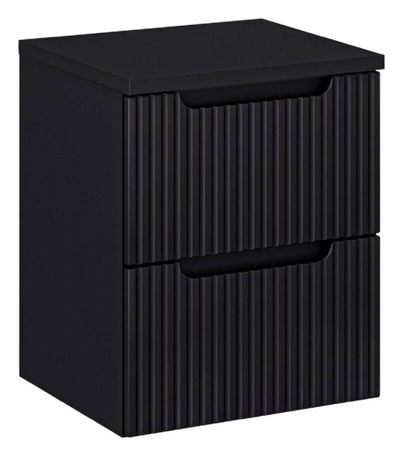 ROYAL24_MARKT Waschbeckenschrank Nova Black N BM122 - Waschbeckenunterschrank 2 Schubladen 80,60,50 cm (Waschbeckenunterschrank, 2-St., Premium - Nova Black N) Premium – Schick – Makellos. von ROYAL24_MARKT
