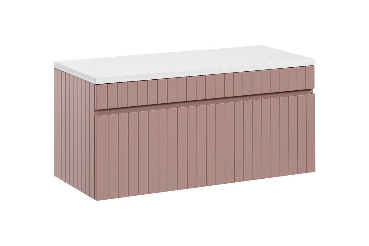 ROYAL24_MARKT Waschbeckenunterschrank - Iconic Rose I BM236 - Waschbeckenunterschrank 100 cm (Waschbeckenunterschrank, 2-St., Premium - Iconic Rose I) Exklusiv – Schick – Perfekt von ROYAL24_MARKT