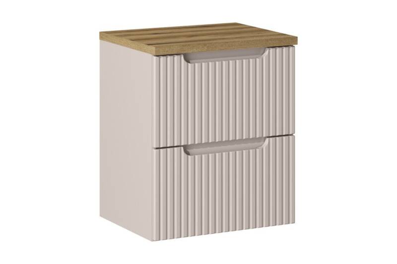 ROYAL24_MARKT Waschbeckenunterschrank – Nova Cashmere N - Mit Arbeitsplatte in Erhältlich op 3 Größen (Waschbeckenunterschrank, 2-St., Premium - Nova Cashmere N) Luxuriös – Modern – Schlicht. von ROYAL24_MARKT