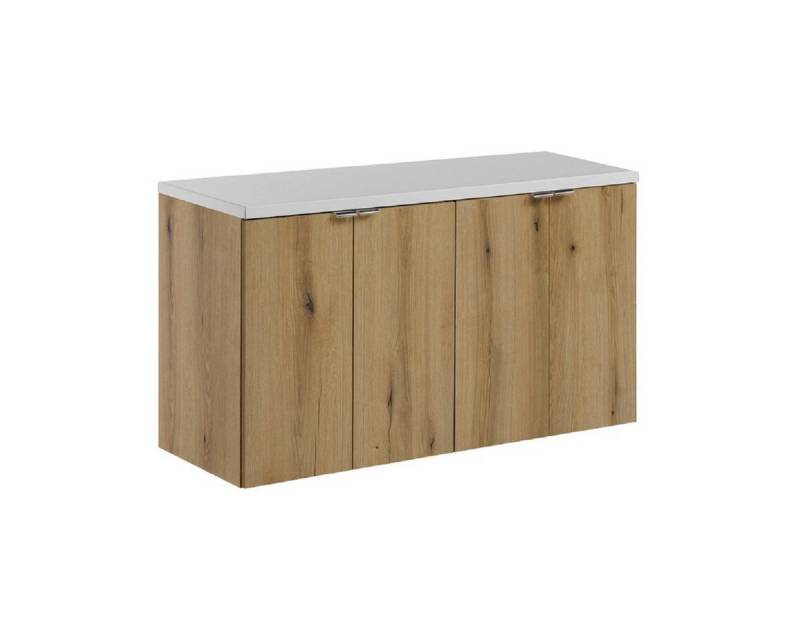 ROYAL24_MARKT Waschbeckenunterschrank - Nova Oak N - Mit Erhältlich in 3 Arbeitsplattenfarben 100 cm (Waschbeckenunterschrank, 3-St., Premium - Nova Oak N) Beste – Elegant – Perfekt. von ROYAL24_MARKT