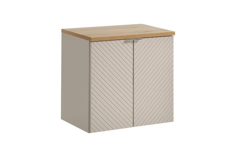 ROYAL24_MARKT Waschbeckenunterschrank - Viva Cashmere V BM283 - 60 cm Mit Arbeitsplatte & Unterschrank (Waschbeckenunterschrank, 2-St., Premium - Viva Cashmere V) Premium – Luxuriös – Elegant. von ROYAL24_MARKT