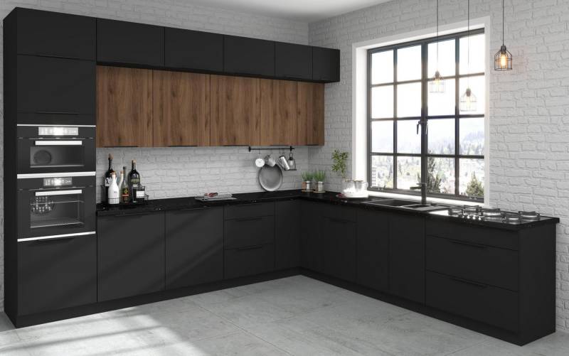 ROYAL24_MARKT Winkelküche - Funktionalität und Ästhetik perfekt kombiniert, (Komplett Set), Hochwertige Materialien - Exzellente Qualität. von ROYAL24_MARKT