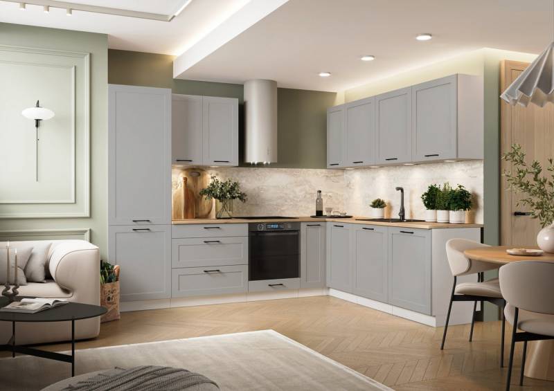 ROYAL24_MARKT Winkelküche - K150-G 230 x 210 cm - ADELE (L) Hochwertige Küchen Inspiration, (Winkelküche), Hochwertig - Modern - Exklusiv von ROYAL24_MARKT