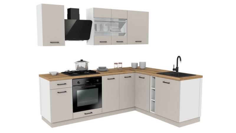 ROYAL24_MARKT Winkelküche - SIMPLY Z1 - Trend Elegance Küchenkollektion, (Komplett Set), Zeitlos - Exklusiv - Top Qualität von ROYAL24_MARKT