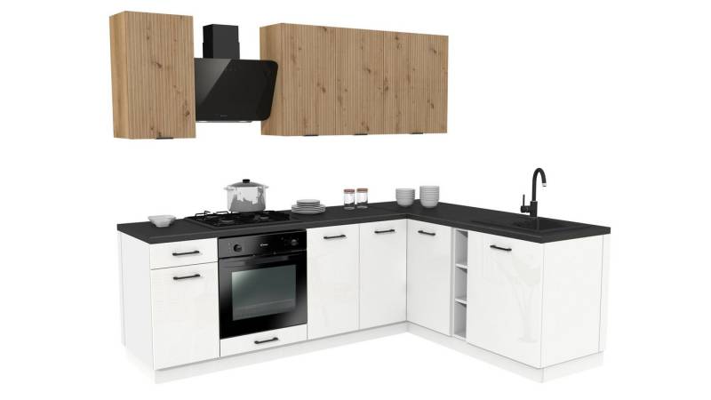 ROYAL24_MARKT Winkelküche - SIMPLY Z15 - Eckküche Smart Line, (Komplett Set), Zeitlos - Exklusiv - Top Qualität von ROYAL24_MARKT