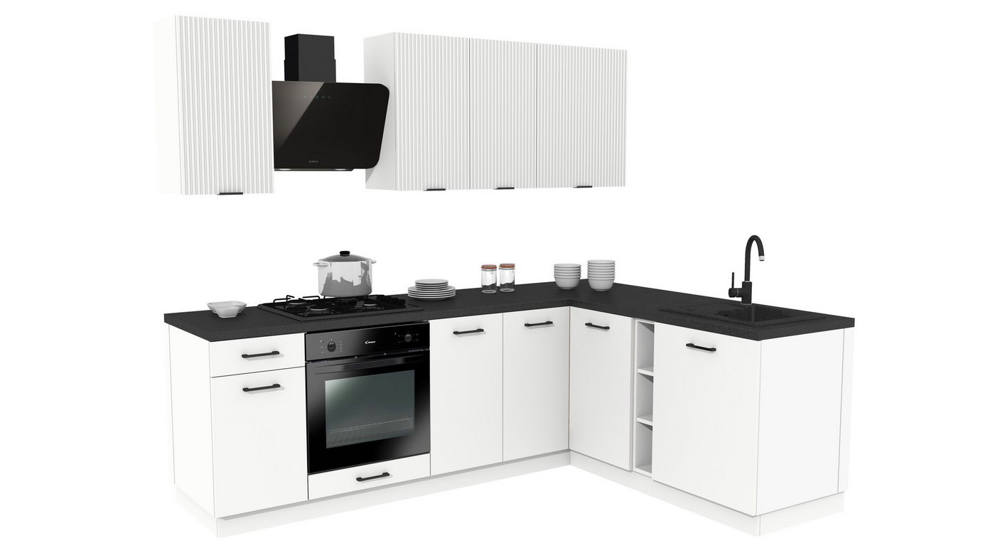 ROYAL24_MARKT Winkelküche SIMPLY Z21 - Matt Design Küchenlinie, (Komplett Set), Top Materialien - Zeitloser Stil - Beste Verarbeitung von ROYAL24_MARKT