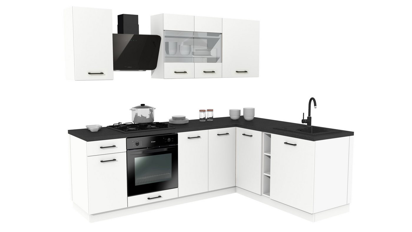 ROYAL24_MARKT Winkelküche - SIMPLY Z23 - Matt Style Edition, (Komplett Set), Edle Materialien - Stilvolles Design - Hohe Qualität von ROYAL24_MARKT