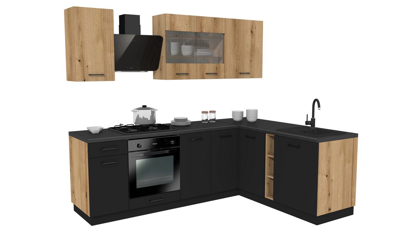 ROYAL24_MARKT Winkelküche - SIMPLY Z5 – Modern Compact Design Edition, (Komplett Set), Top Qualität - Modernes Design - Feinste Materialien von ROYAL24_MARKT