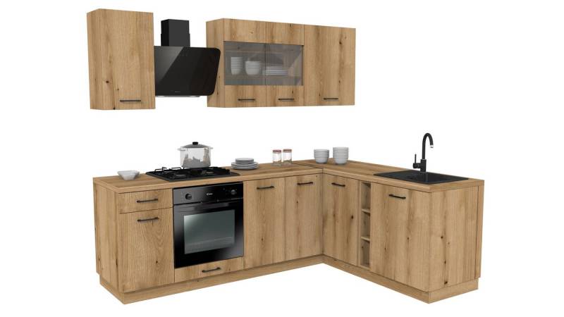 ROYAL24_MARKT Winkelküche - SIMPLY Z6 – Ecklösung Küchenkonzept, (Komplett Set), Edles Material - Zeitlos - Elegant von ROYAL24_MARKT