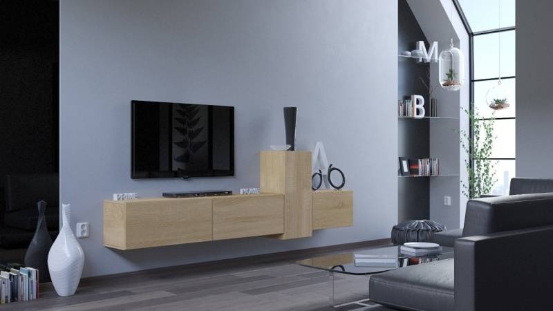 ROYAL24_MARKT Wohnwand - 2024 Erlebe Luxus - Beste Materialien im stilvollen Wohnzimmer., (Komplett Set, 4-St., Premium - Anabel N60), Exklusives Design - Hochwertige Materialien - Innovativ 2024 ' von ROYAL24_MARKT