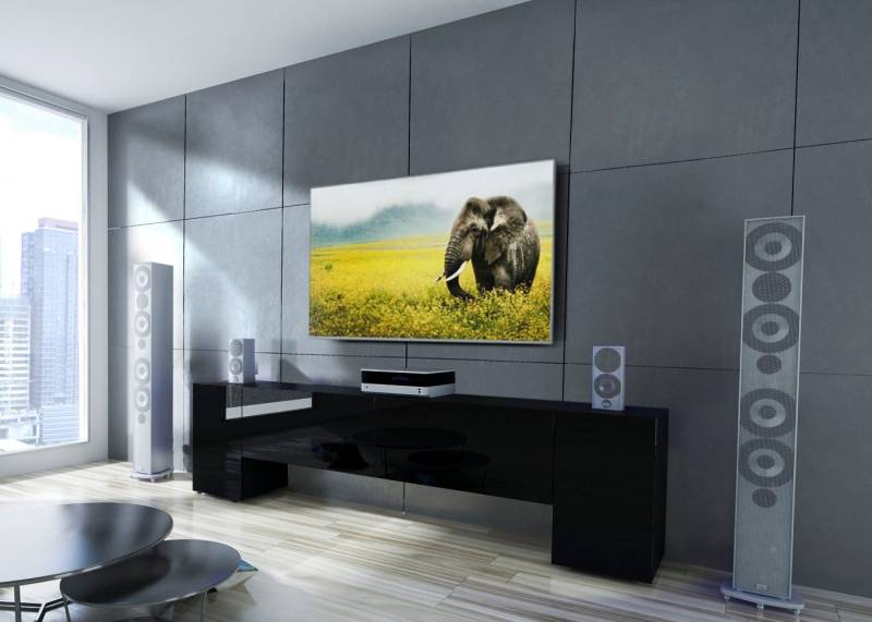 ROYAL24_MARKT Wohnwand - Luxuriöse Wohnraumtrends / Hochwertige Materialien dominieren, (Komplett Set, 4-St., Emu N9), Premium-Qualität - Moderne Eleganz - Top Design von ROYAL24_MARKT