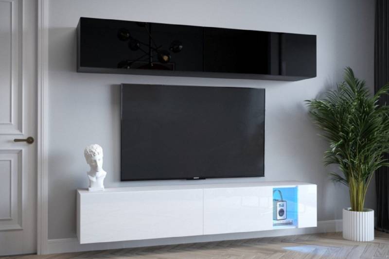 ROYAL24_MARKT Wohnwand - Luxuriöses Wohnen / Beste Materialien, (Komplett Set, 4-St., Premium - Sally E4), Exklusives Design - Stilvolle Eleganz - Fortschrittliche Ausstattung von ROYAL24_MARKT