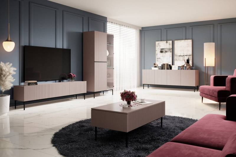 ROYAL24_MARKT Wohnzimmer-Set - Eleganz und Luxus in der Möbelkollektion, (Komplett Set, 4-St., Premium - NICOLE), Top Qualität - Eleganter Look - Zeitgenössisch. von ROYAL24_MARKT