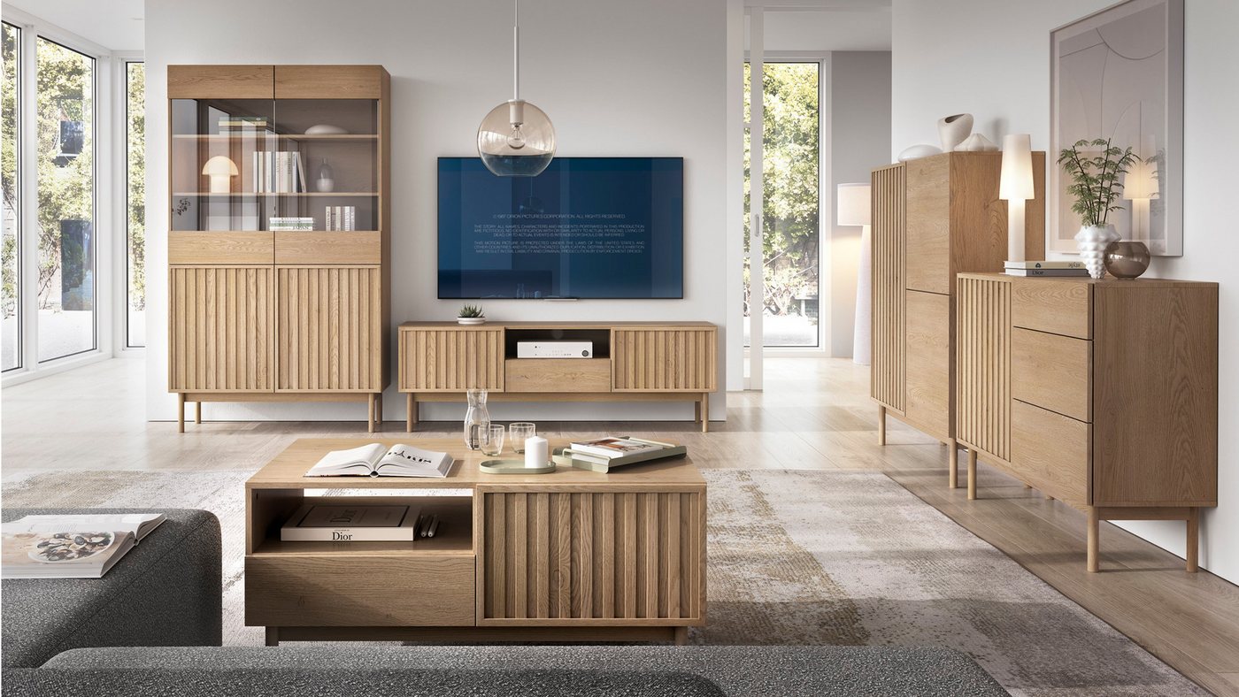ROYAL24_MARKT Wohnzimmer-Set - Komplettlösung für ein stilvolles Zuhause., (Wohnzimmer-Set, 5-St., Premium - Saori), Top Materialien - Zeitloser Stil - Beste Verarbeitung. von ROYAL24_MARKT