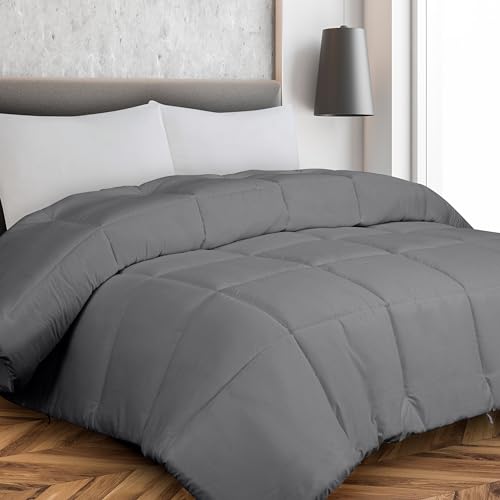 ROYALE California King Comforter – Alternative Bettdecke für alle Jahreszeiten – leichte gesteppte Steppdecke mit Entkerungslasche – weiche LuxusHoteldecke – Box Stitch Bettdecke Einsatz (King Cal von ROYALE