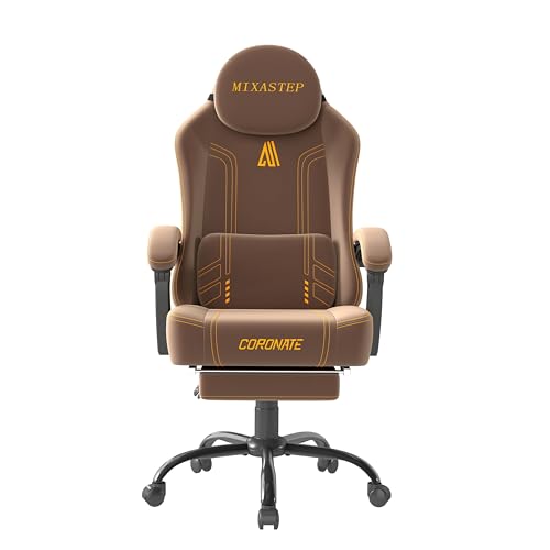 ROYALJOBO GAMING CHAIR for Adults, Ergonomic Gaming Chair with Footrest and Lumbar Support, Reclining Gamer Chair with Large Size Seat, Adjustable Swivel Computer Chair for Office Gaming von ROYALJOBO