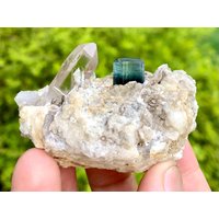 Blue Cap Turmalin Mit Quarz Aus Der Chamachu Mine Shengus Rhundu Skardu Pakistan, 377 Ct Blue Cap Turmalin Mit Quarz Aus Der Chamachu Mine Shengus Rhundu Skardu Pakistan, 377 Ct von ROYALMINERALSHOP