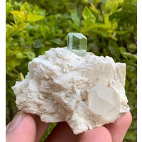 Himmelblauer Aquamarin Mit Quarz, Skardu Pakistan Himmelblauer Aquamarin Mit Quarz, Skardu Pakistan von ROYALMINERALSHOP