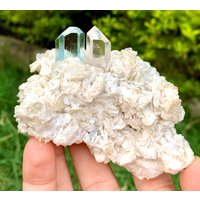 Himmelblauer Aquamarin Mit Quarz & Muskovit Aus Der Shengus Mine Skardu Pakistan 146 Gm von ROYALMINERALSHOP