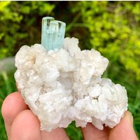 Himmelblauer Aquamarin Mit Topas & Muskovit Aus Der Shengus Mine in Skardu Pakistan. 110 Gramm von ROYALMINERALSHOP