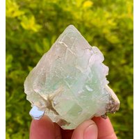 Natürliche Bi Color Pyramidenform Fluorit Mit Muskovit Aus Der Chumarbakoor Mine Nagar Hunza Valley Gilgit Pakistan 148 Gramm von ROYALMINERALSHOP