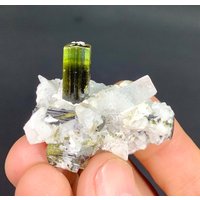 Natürliche Grüne Kappe Turmalin Probe Aus Der Stak Nala Mine Skardu Pakistan 107 Ct, Größe 34 X 42 27 Mm von ROYALMINERALSHOP