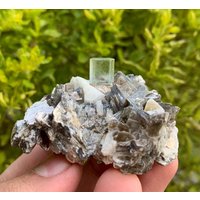 Natürlicher Aquamarin Mit Muskovit & Früdspan Aus Der Shigar Mine Skardu Pakistan 380 Ct, Größe 31 X 57 43 Mm von ROYALMINERALSHOP
