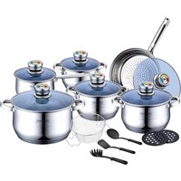 Set kochgeschirr 6 pfannen - silber Set kochgeschirr 6 pfannen - silber von ROYALTY LINE