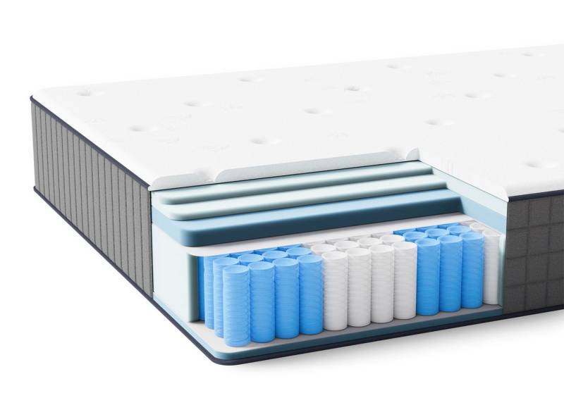 Taschenfederkernmatratze 25cm H3 - 7-Zonen mit Diatomenschaum & orthopädischem Support, ROYGBIV, 25 cm hoch, Atmungsaktive Matratze mit Randverstärkung & schallschluckenden Federn von ROYGBIV