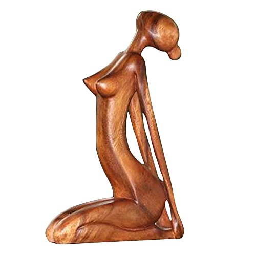 ROYIYI Aus schönen Yoga Figuren - Deko, Abstrakt, Statuen, Frauenfiguren - Joga, Pilates, Meditation Yoga Pose Holz/Figur Statue Sammlungen Handwerk Geschenk Haus Zen Garten Dekor (E) von ROYIYI