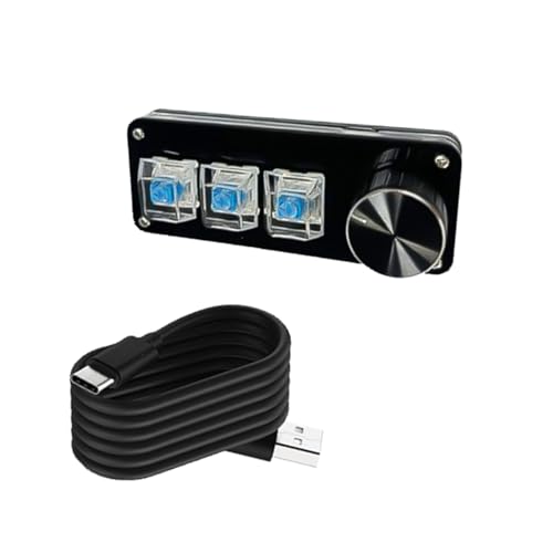 ROYJJ Programmierbare Makro-Tastaturen mit klarer Tastenkappe, 3 Tasten, 4 Tasten, 6 Tasten, 8 Tasten, programmierbares Pad, einfache Lautstärke- und Helligkeitseinstellung, mechanische ROYJJ Programmierbare Makro-Tastaturen mit klarer Tastenkappe, 3 Tasten, 4 Tasten, 6 Tasten, 8 Tasten, programmierbares Pad, einfache Lautstärke- und Helligkeitseinstellung, mechanische von ROYJJ