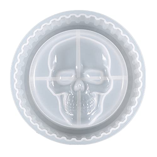 ROYJJ Totenkopf-Aschenbecher Silikonform Skelett Runde Schmuck Aufbewahrungsbox Harzform von ROYJJ