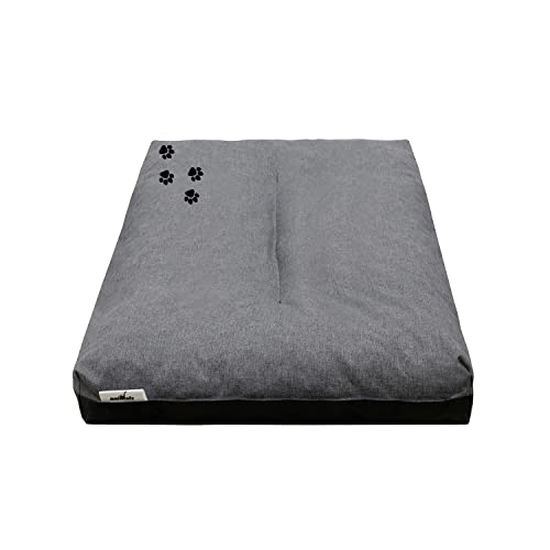 ROYSSON Hundebett katzenbett hundekorb hundekissen schlafplatz tierbett - Wasserdicht 3 Farben S/M/L/XL/XXL/XXXL (S - 65x45x12cm, Grau) von ROYSSON