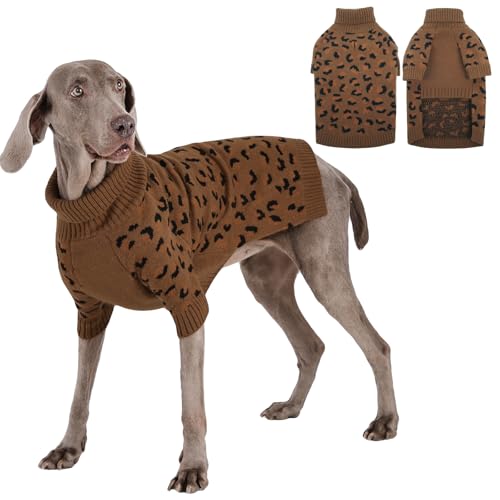 ROZKITCH Großer Hundepullover, warmer Strick-Wintermantel für mittelgroße bis große Rassen, Rollkragen für Golden Retriever, Beagles, Schäferhund, Khaki, Größe 4XL ROZKITCH Großer Hundepullover, warmer Strick-Wintermantel für mittelgroße bis große Rassen, Rollkragen für Golden Retriever, Beagles, Schäferhund, Khaki, Größe 4XL von ROZKITCH
