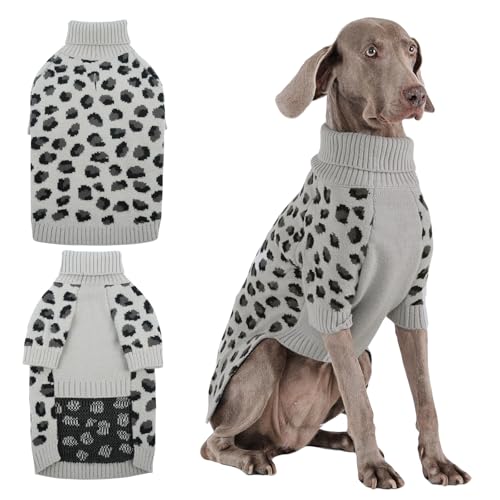 ROZKITCH Hunde-Winterpullover für mittelgroße bis große Hunde, gemütlicher Rollkragen-Strick, warme Kleidung für Rottweiler, Pudel und Pitbulls, Grau, Größe 3XL ROZKITCH Hunde-Winterpullover für mittelgroße bis große Hunde, gemütlicher Rollkragen-Strick, warme Kleidung für Rottweiler, Pudel und Pitbulls, Grau, Größe 3XL von ROZKITCH